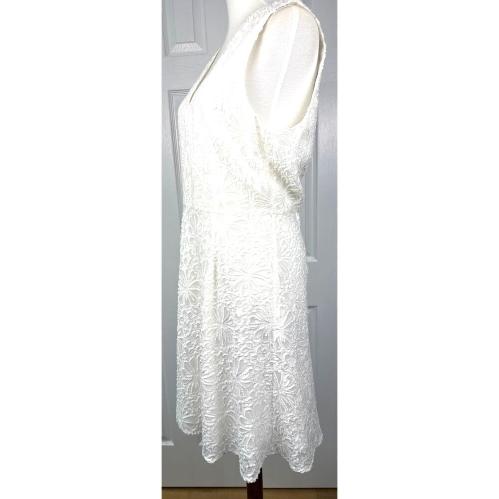 Theory Mariam Portray Lace Fit & Flare Dress Ivory Size 10 Wedding Shower $395 - Picture 4 of 7